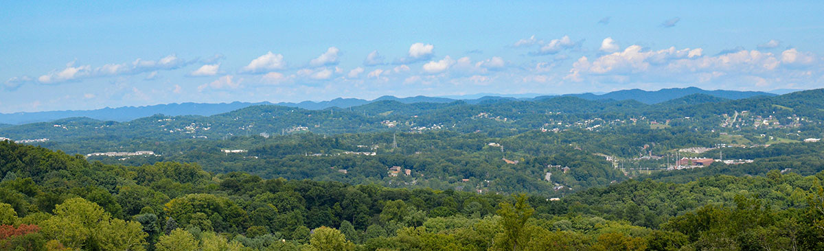 Breathtaking view of Kingsport, Tennessee from The Summit at Preston Park