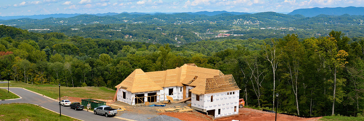 Luxury home construction at The Summit at Preston Park in Kingsport, TN